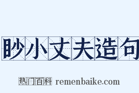 眇小丈夫造句是什么意思的图片